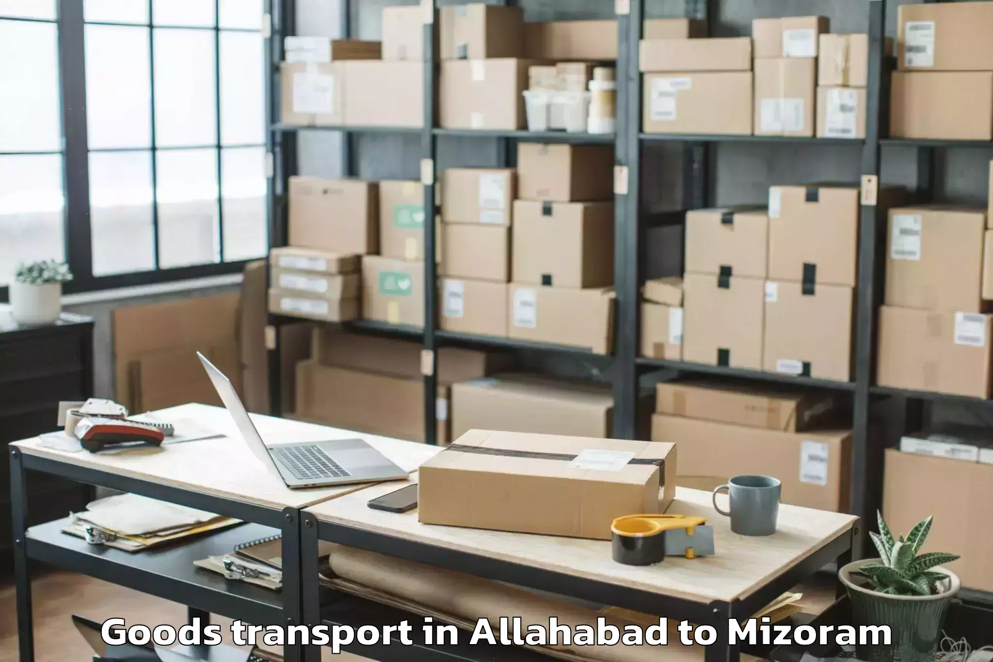 Hassle-Free Allahabad to Ngopa Goods Transport